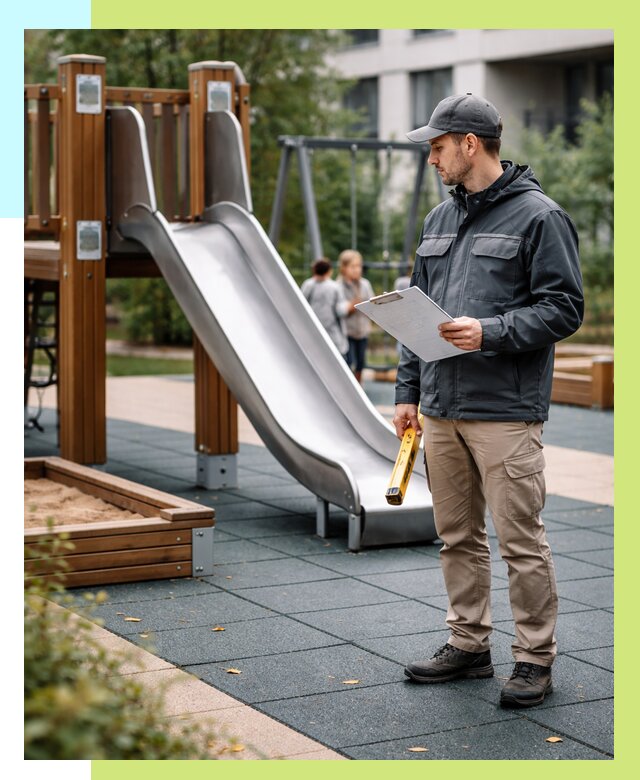 Сертификация детских площадок в Череповце от 25553 р. | Алешин-Чрп