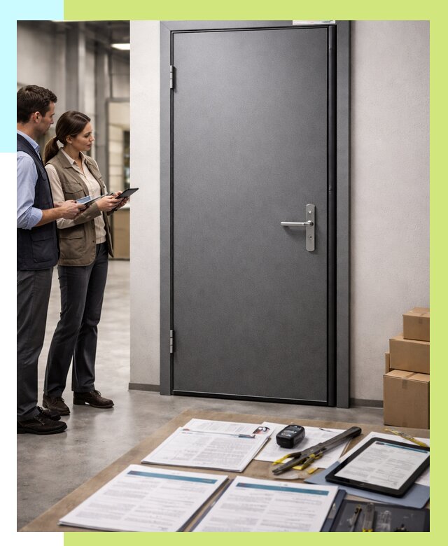 Сертификация противопожарных дверей в Череповце от 9199 р. | Алешин-Чрп