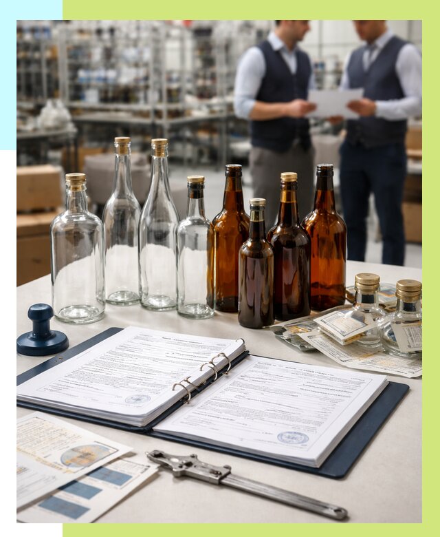 Сертификация стеклянных бутылок в Череповце от 25553 р. | Алешин-Чрп