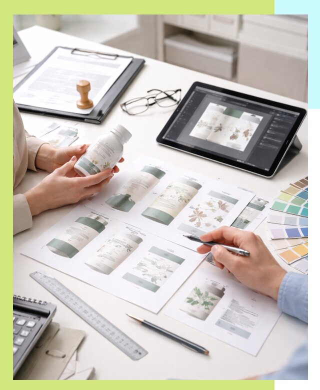 Профессиональная разработка дизайна и текста этикетки продукции в Череповце